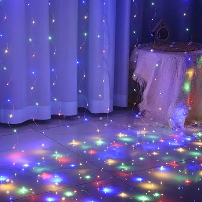 1pc USB 3x3/3*2/3*1 LED Curtain Bedroom Lights Christmas Garland Fairy Light