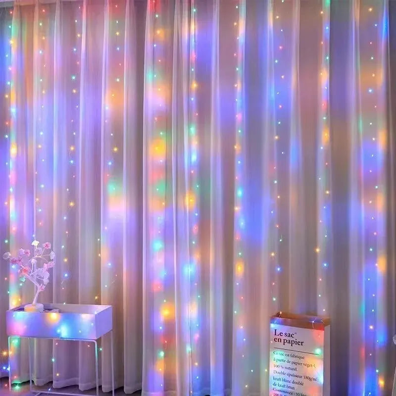 1pc USB 3x3/3*2/3*1 LED Curtain Bedroom Lights Christmas Garland Fairy Light