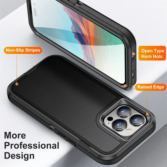 Case For iPhone 15 14 13 12 11 Pro Max XS XR 8 7 6 Plus Heavy Duty Shockproof Anti-Scratch Rugged Protective with Full Cover