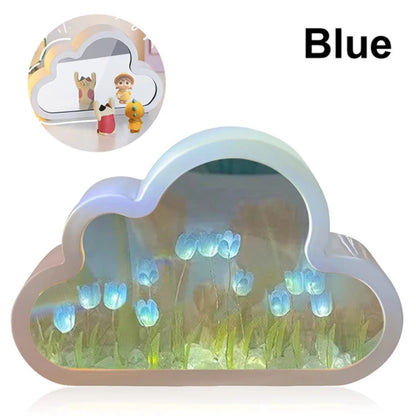 Tulip Cloud Sea of Flowers Night Light Creative Light Atmosphere Light Transparent Qixi Lovers