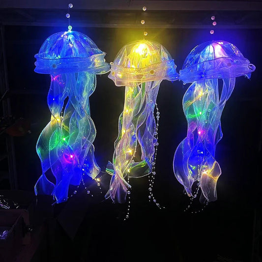 Jellyfish Lamp Portable Flower Lamp Jellyfish Wind Chimes Bedroom Night Light