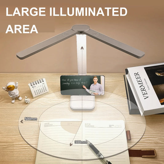 LED Desk Lamp 3 Levels Dimmable Touch Night Light USB Rechargeable Eye Protection