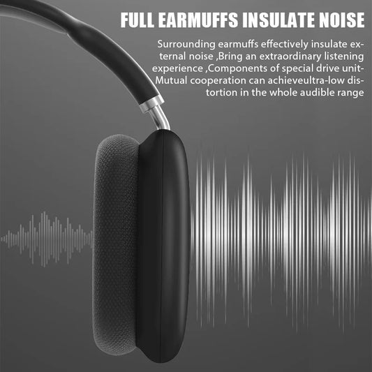 New P9 Wireless Bluetooth Headphones Noise Cancelling with Microphone Pods Over Ear Sports