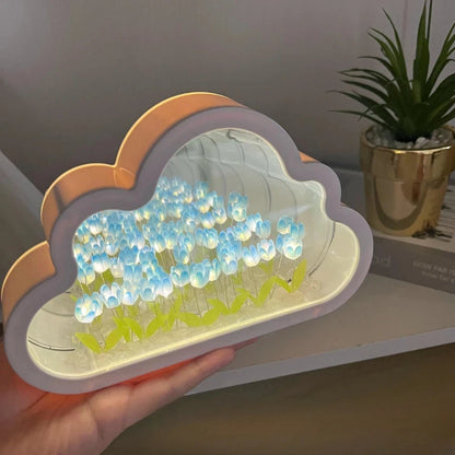 Tulip Cloud Sea of Flowers Night Light Creative Light Atmosphere Light Transparent Qixi Lovers